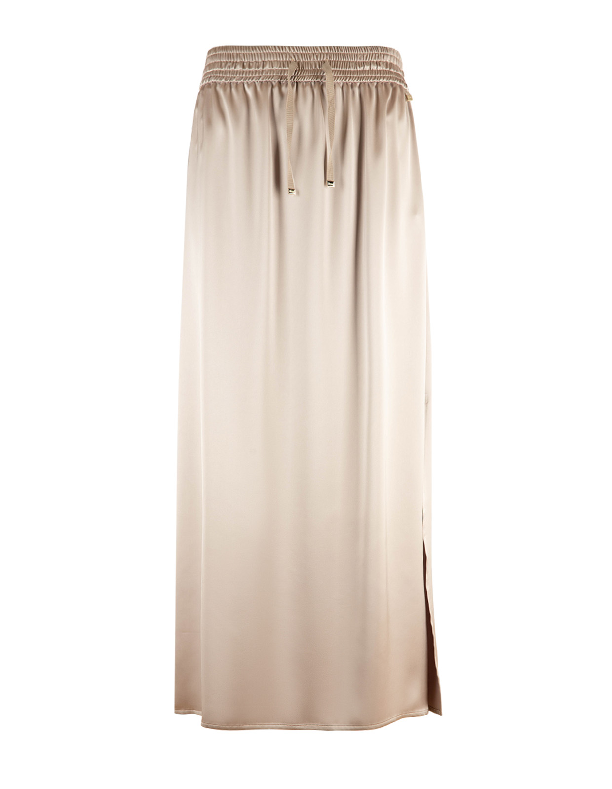 Satin Kjol Ljusbeige