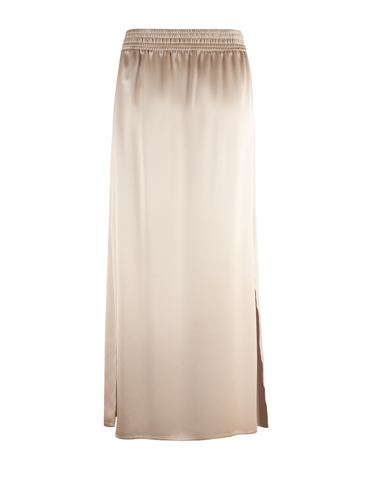 Satin Kjol Ljusbeige