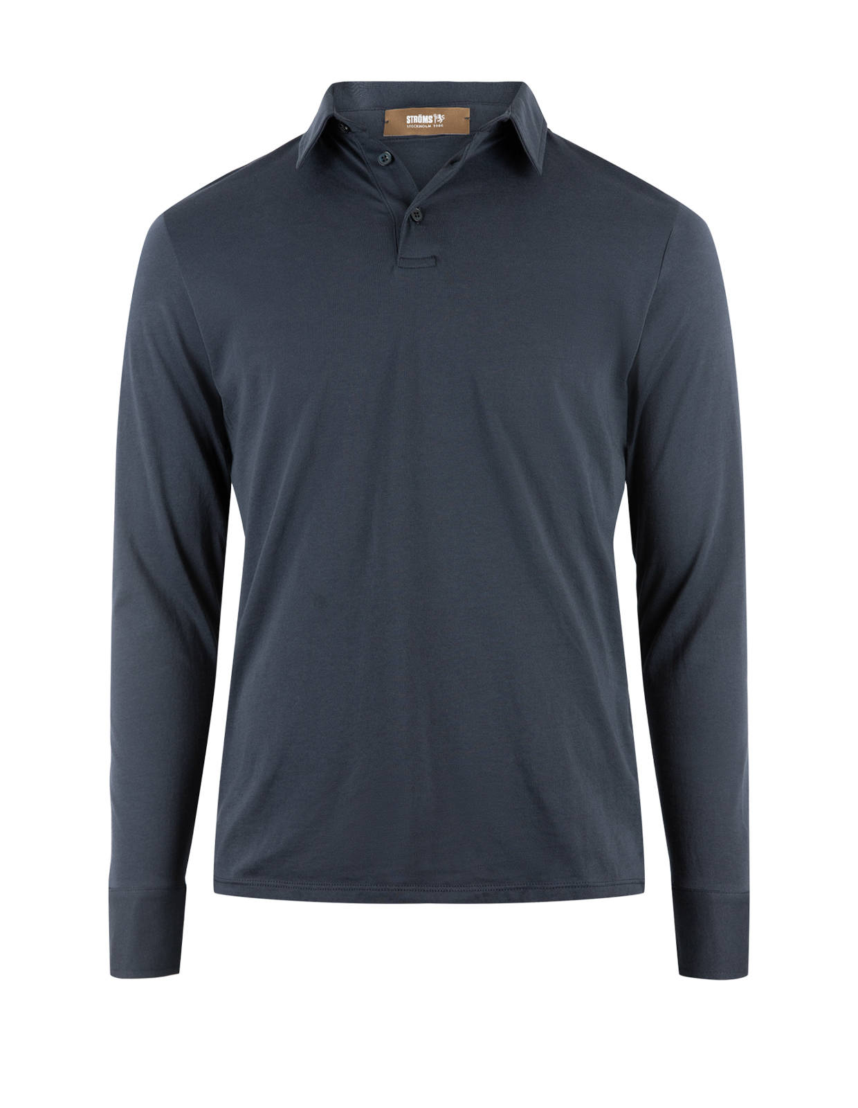 Långärmad Pikétröja Jersey Marinblå