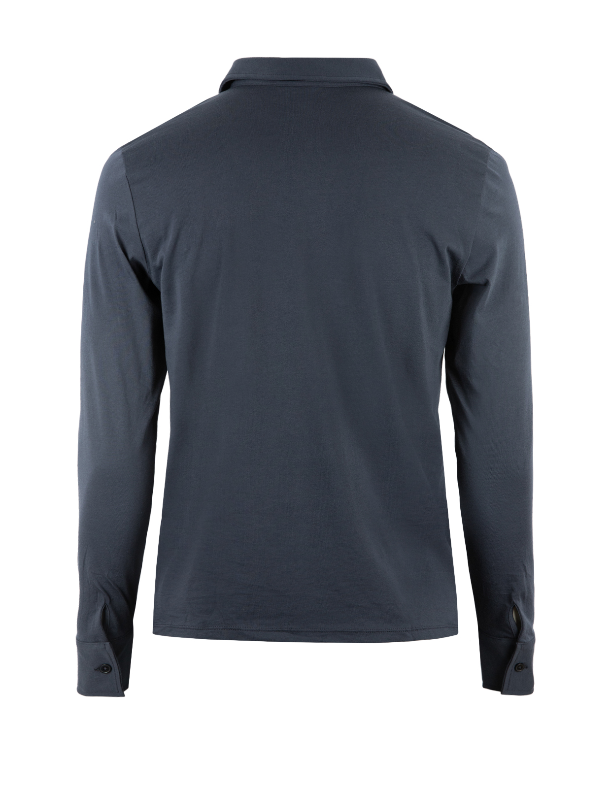 Långärmad Pikétröja Jersey Marinblå