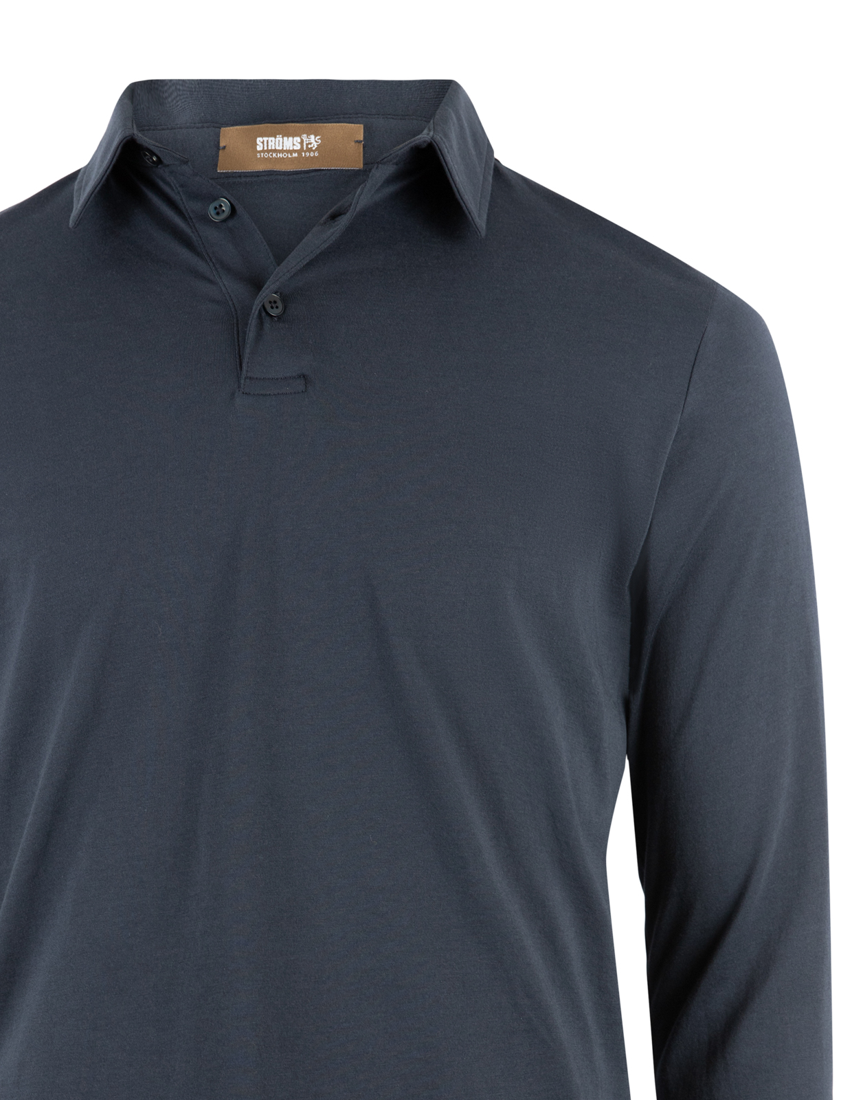 Långärmad Pikétröja Jersey Marinblå XXL