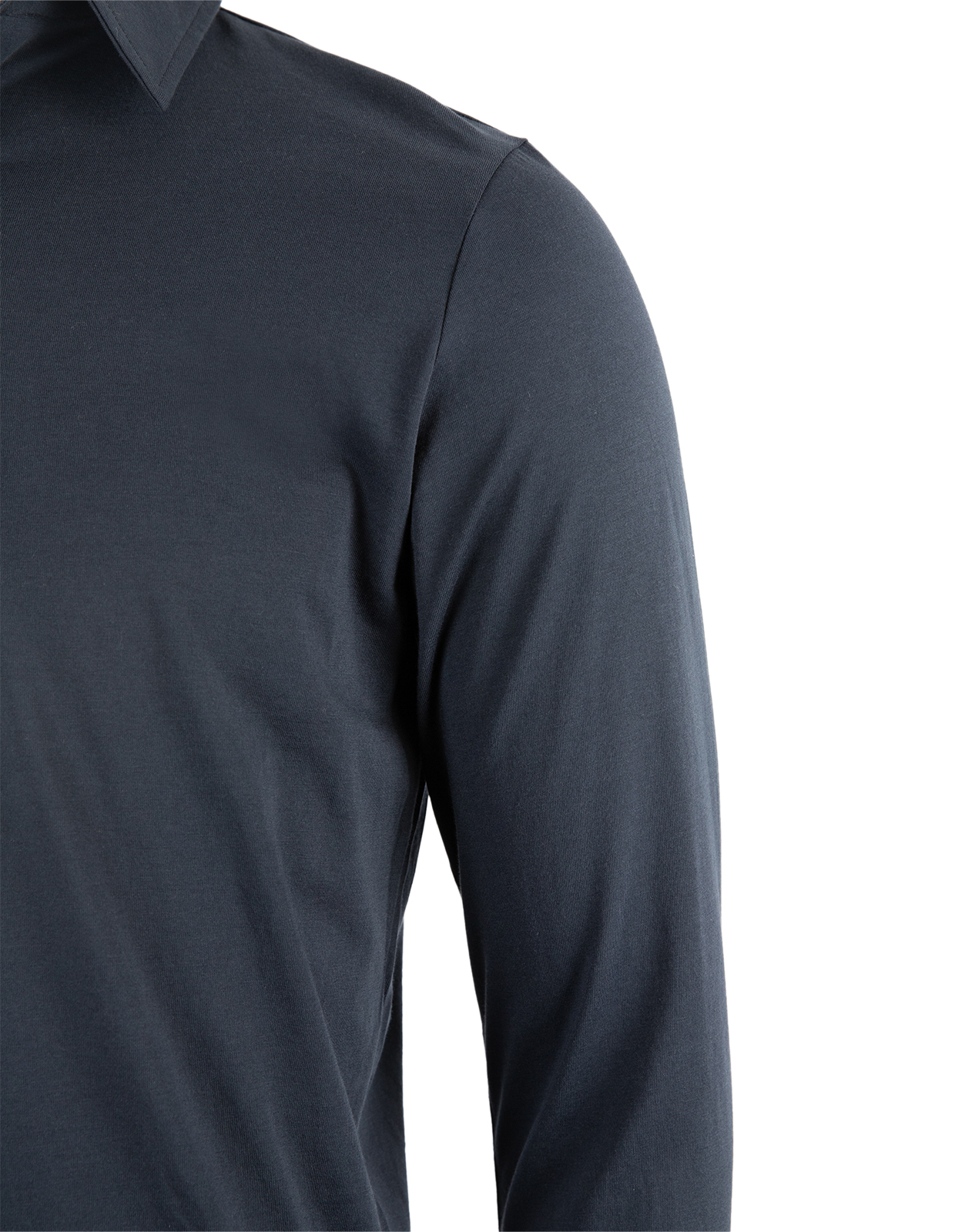 Långärmad Pikétröja Jersey Marinblå XXL