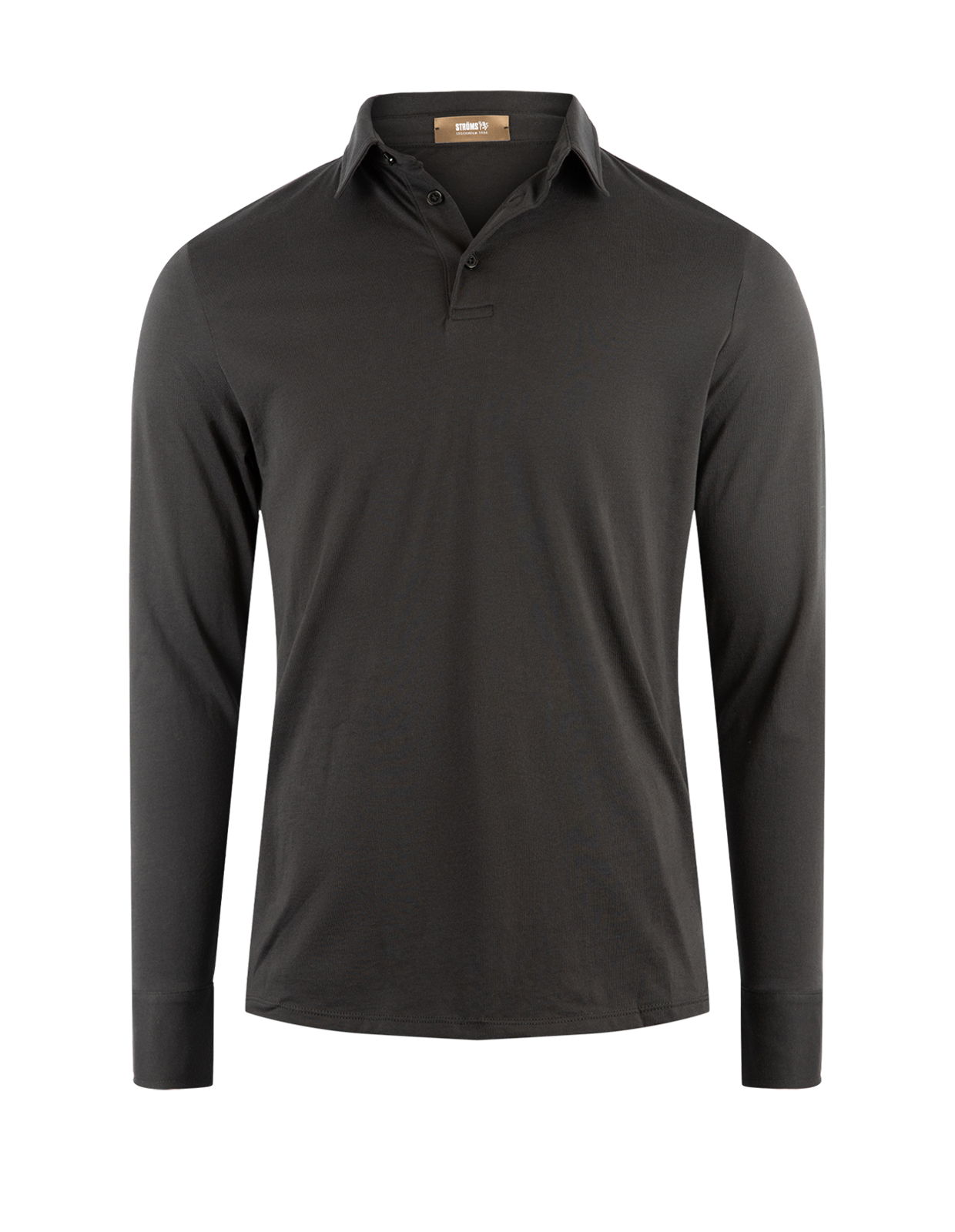 Långärmad Pikétröja Jersey Svart