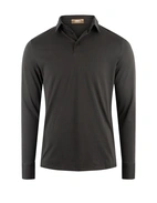 Långärmad Pikétröja Jersey Svart