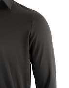 Långärmad Pikétröja Jersey Svart S
