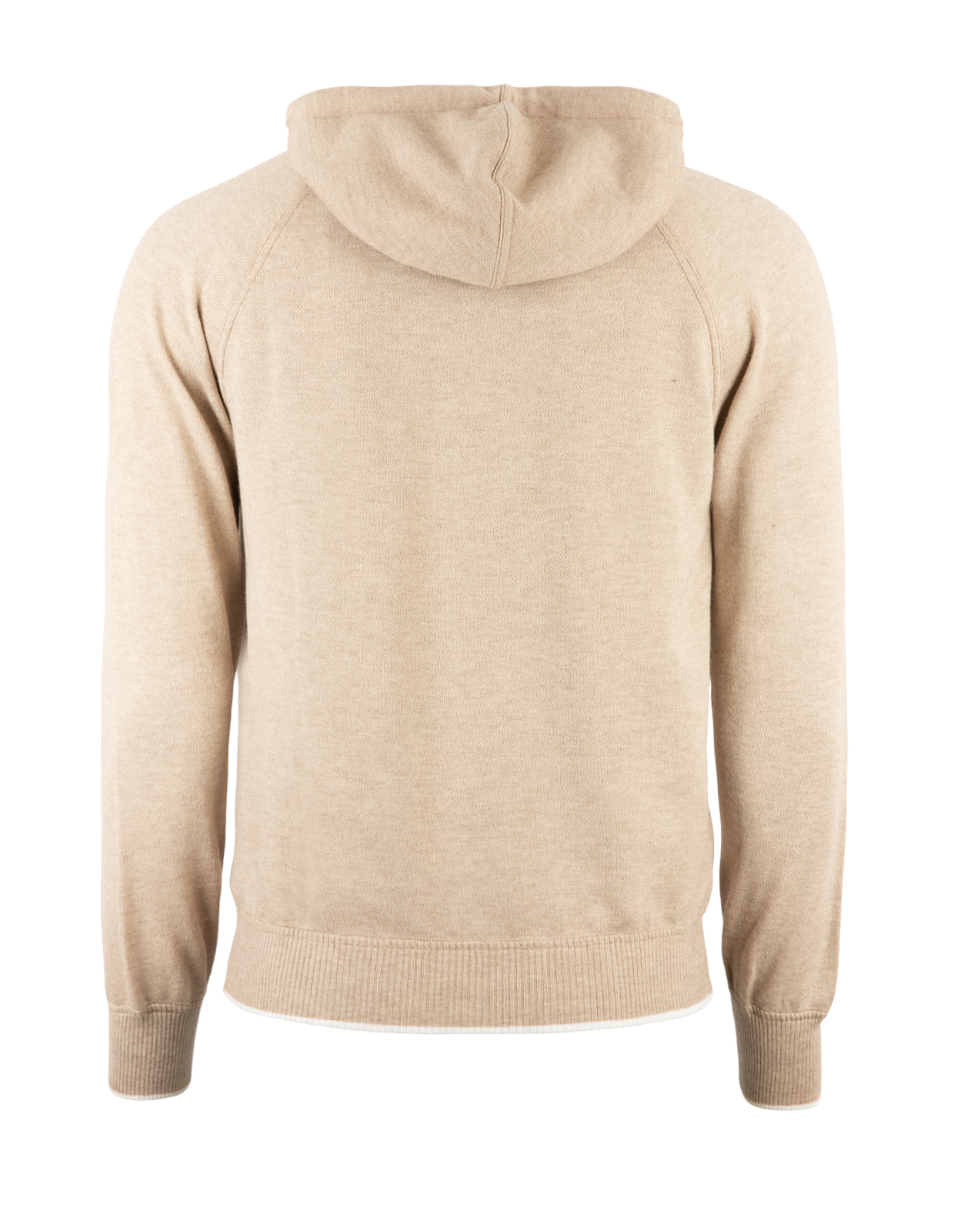 Hoodie Full Zip Cotton Cashmere Ljusbeige 48