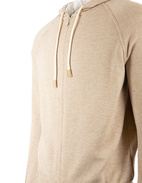 Hoodie Full Zip Cotton Cashmere Ljusbeige 48