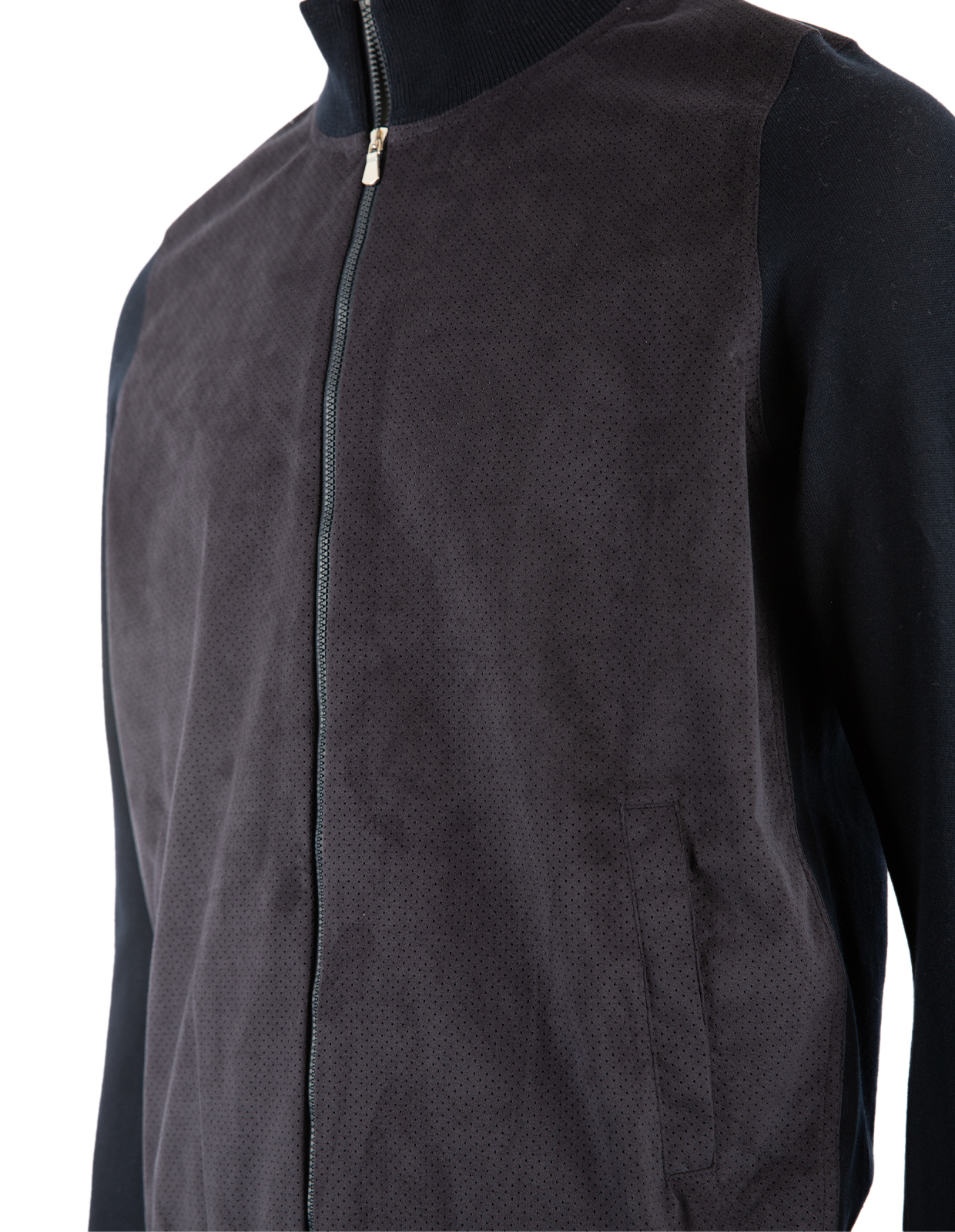 Full-zip Ull/Alcantara Navy