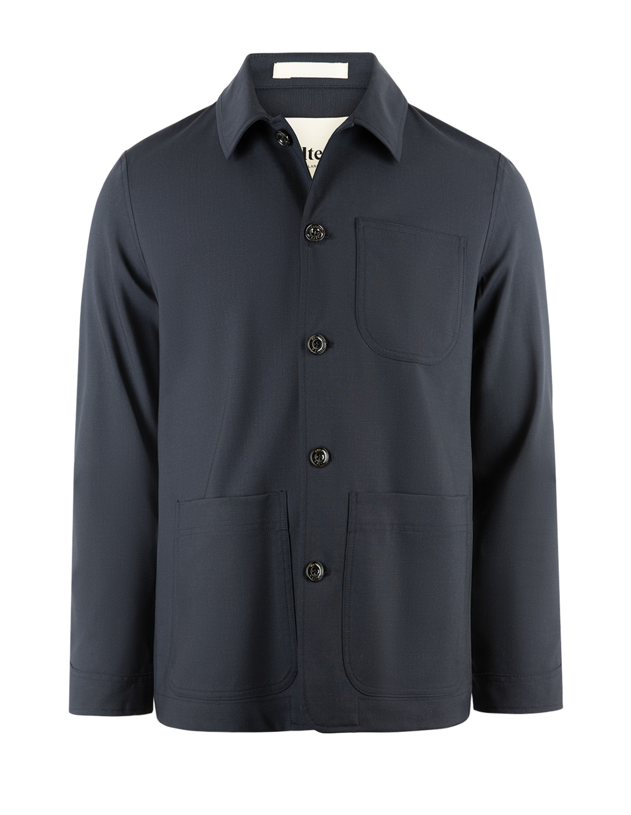 Constantin Overshirt Teknisk Ull Marinblå