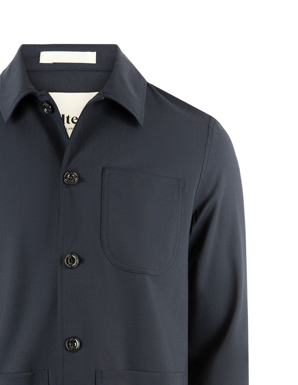 Constantin Overshirt Teknisk Ull Marinblå