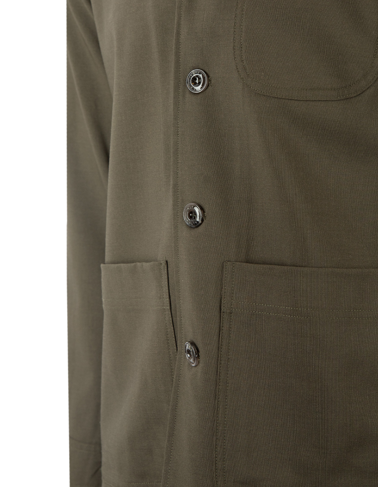 Constantin Overshirt Teknisk Ull Olivgrön