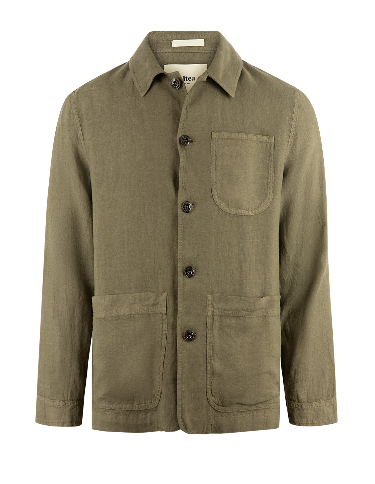 Constantin Overshirt Linne Mörkgrön