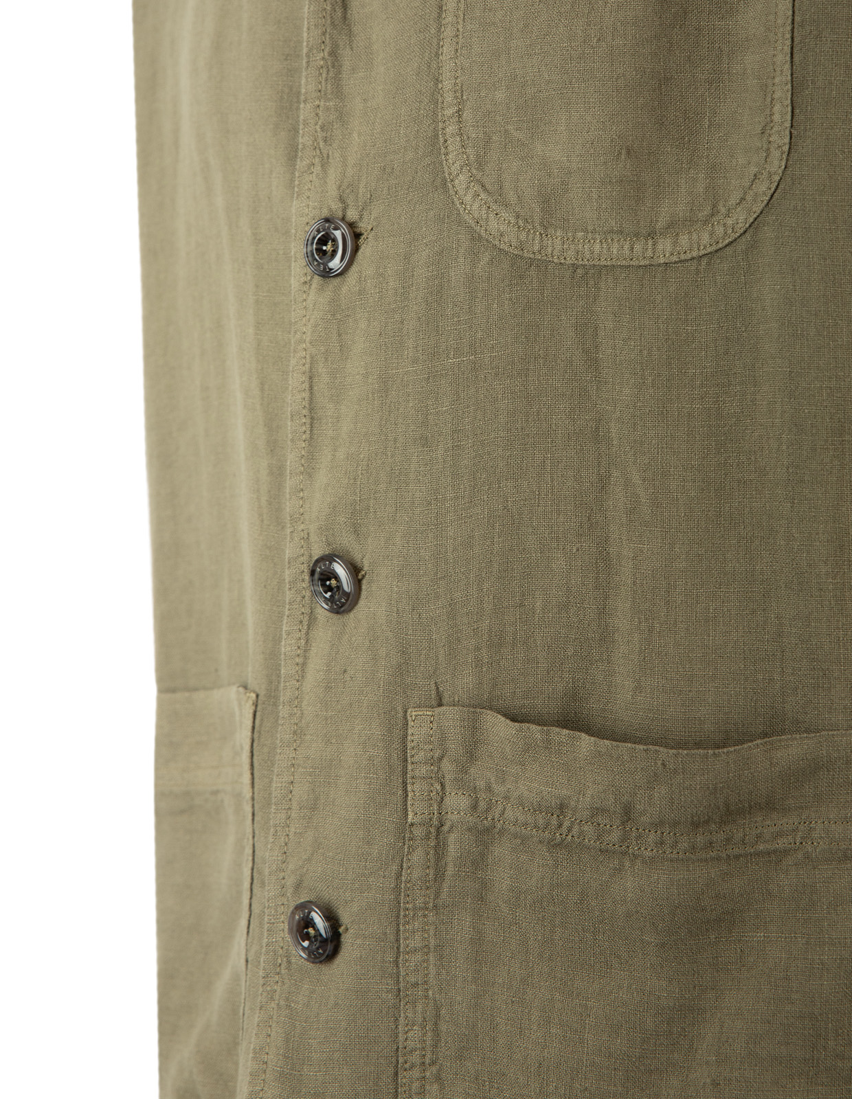 Constantin Overshirt Linne Mörkgrön