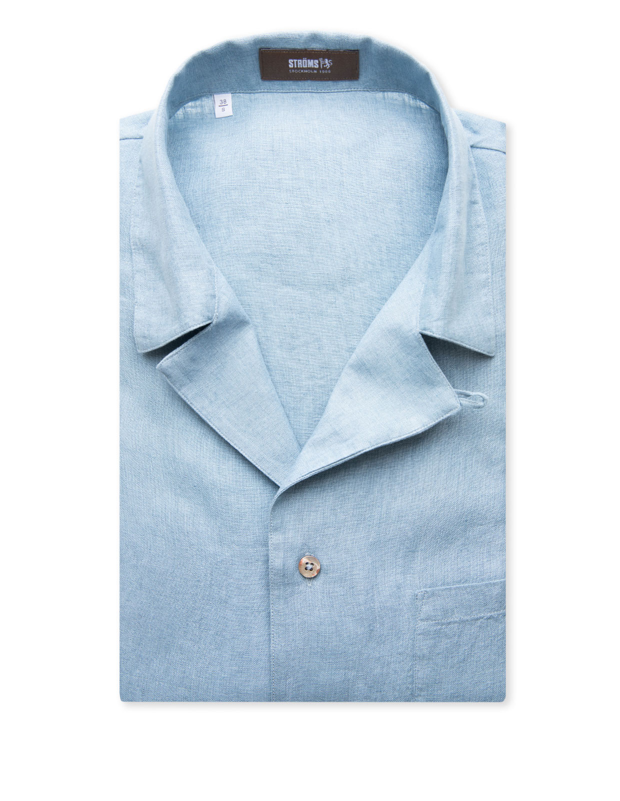 Resort Skjorta Linne Ljusblå L