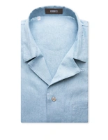 Resort Skjorta Linne Ljusblå L