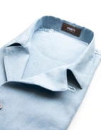 Resort Skjorta Linne Ljusblå L