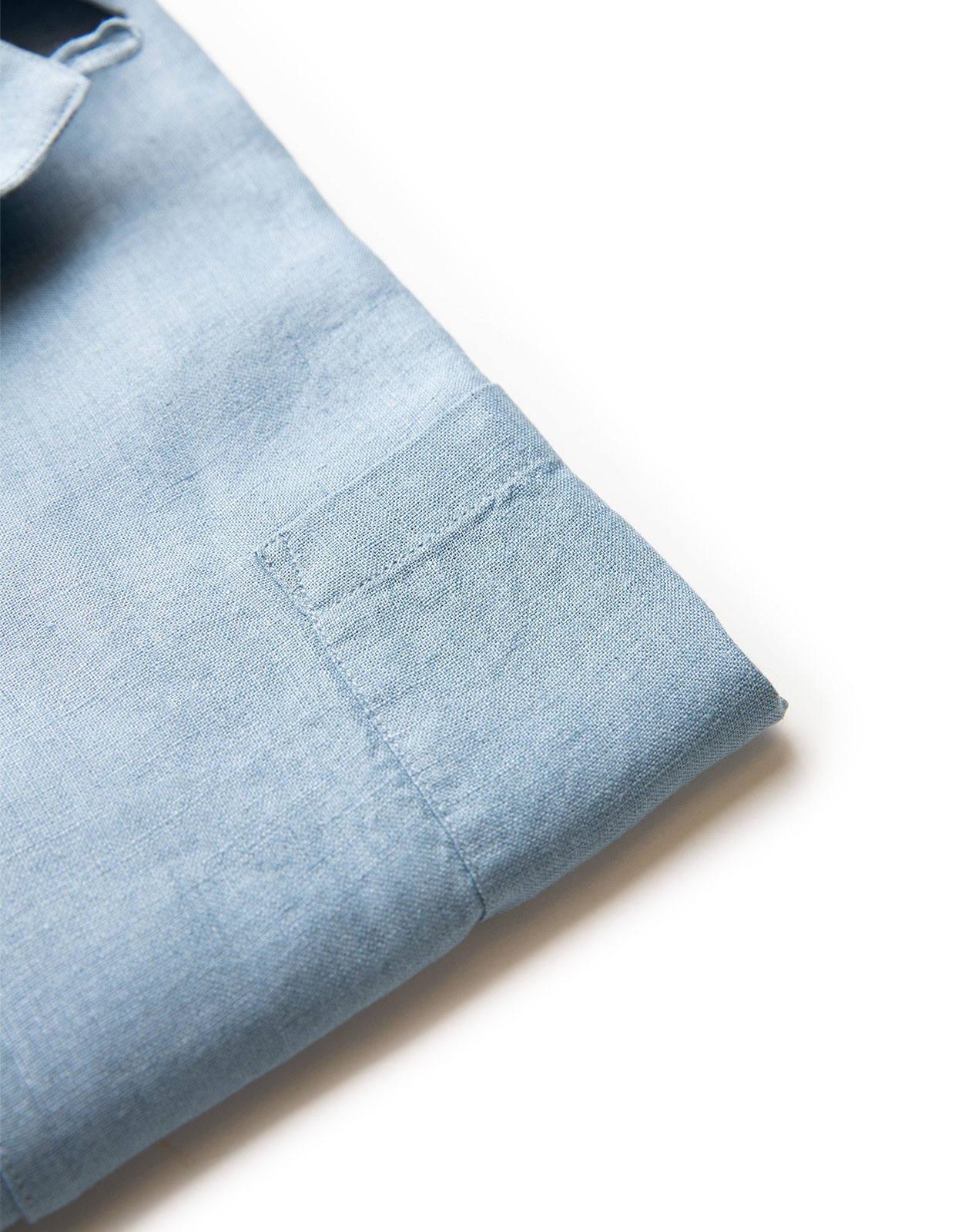 Resort Skjorta Linne Ljusblå L