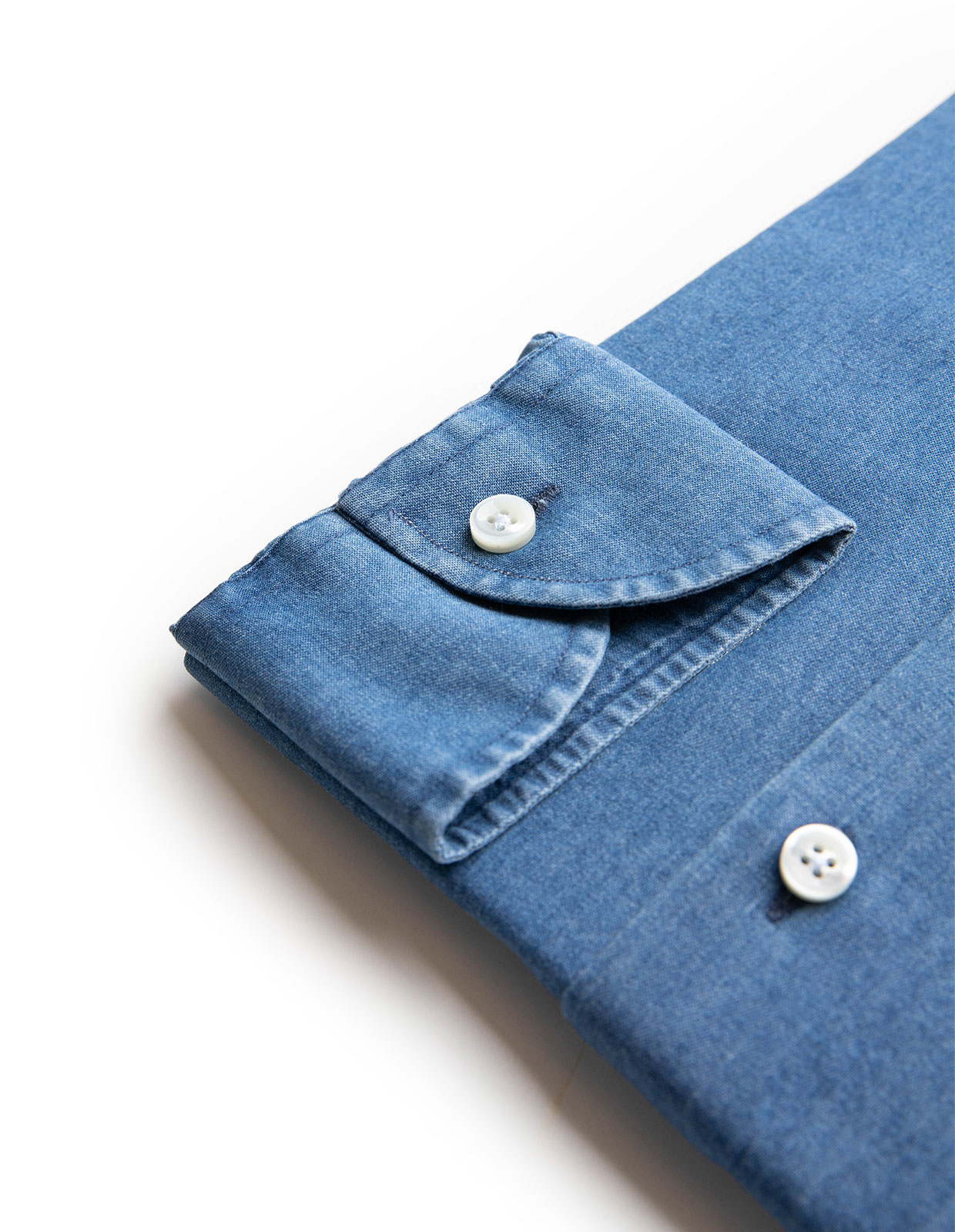 Sartorial Shirt Denim Tvättad Blå 45