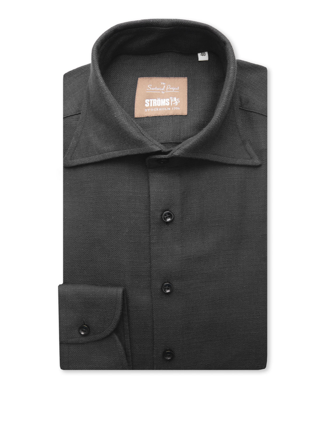 Sartorial Shirt Denim Tvättad Svart