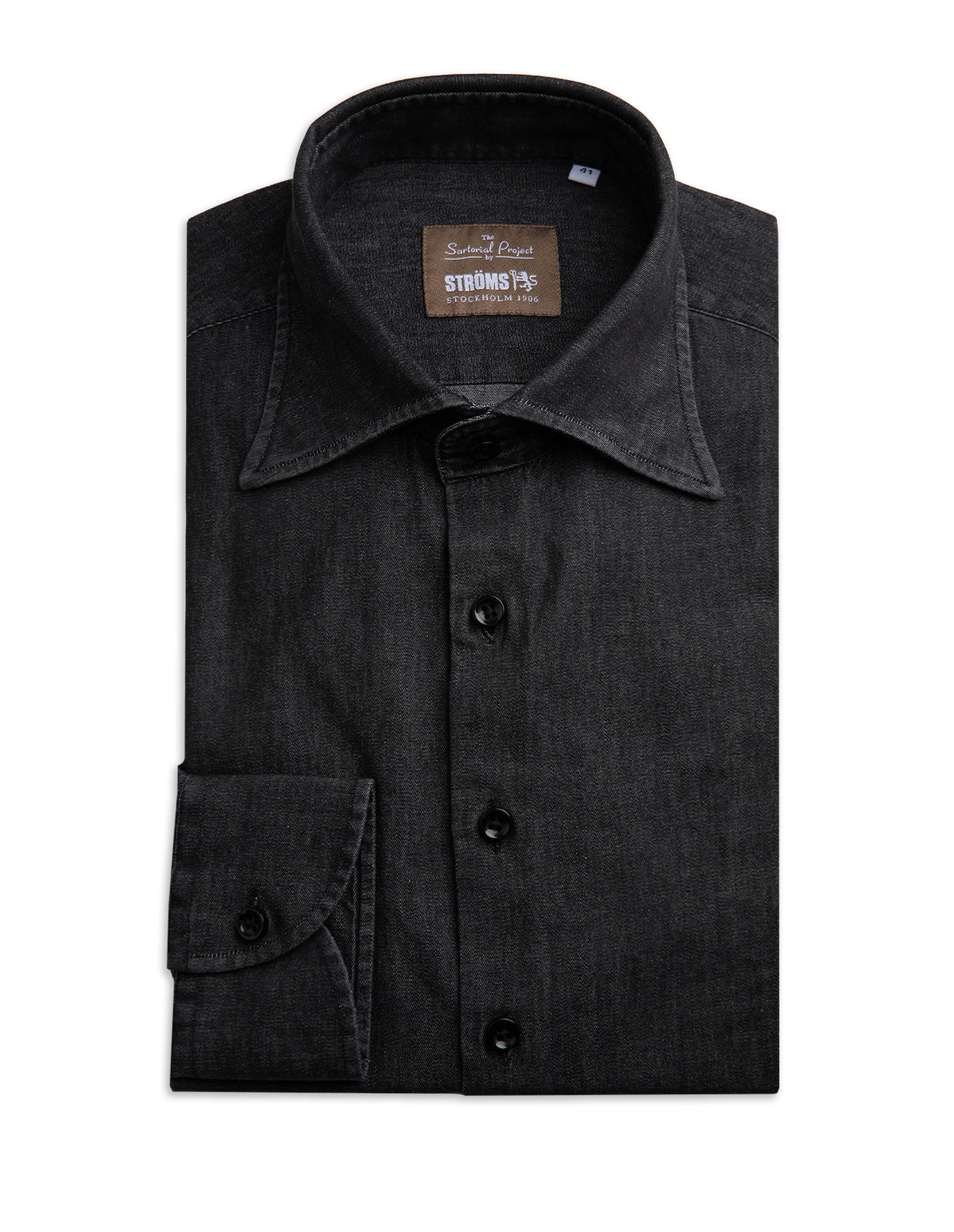 Sartorial Shirt Denim Tvättad Svart