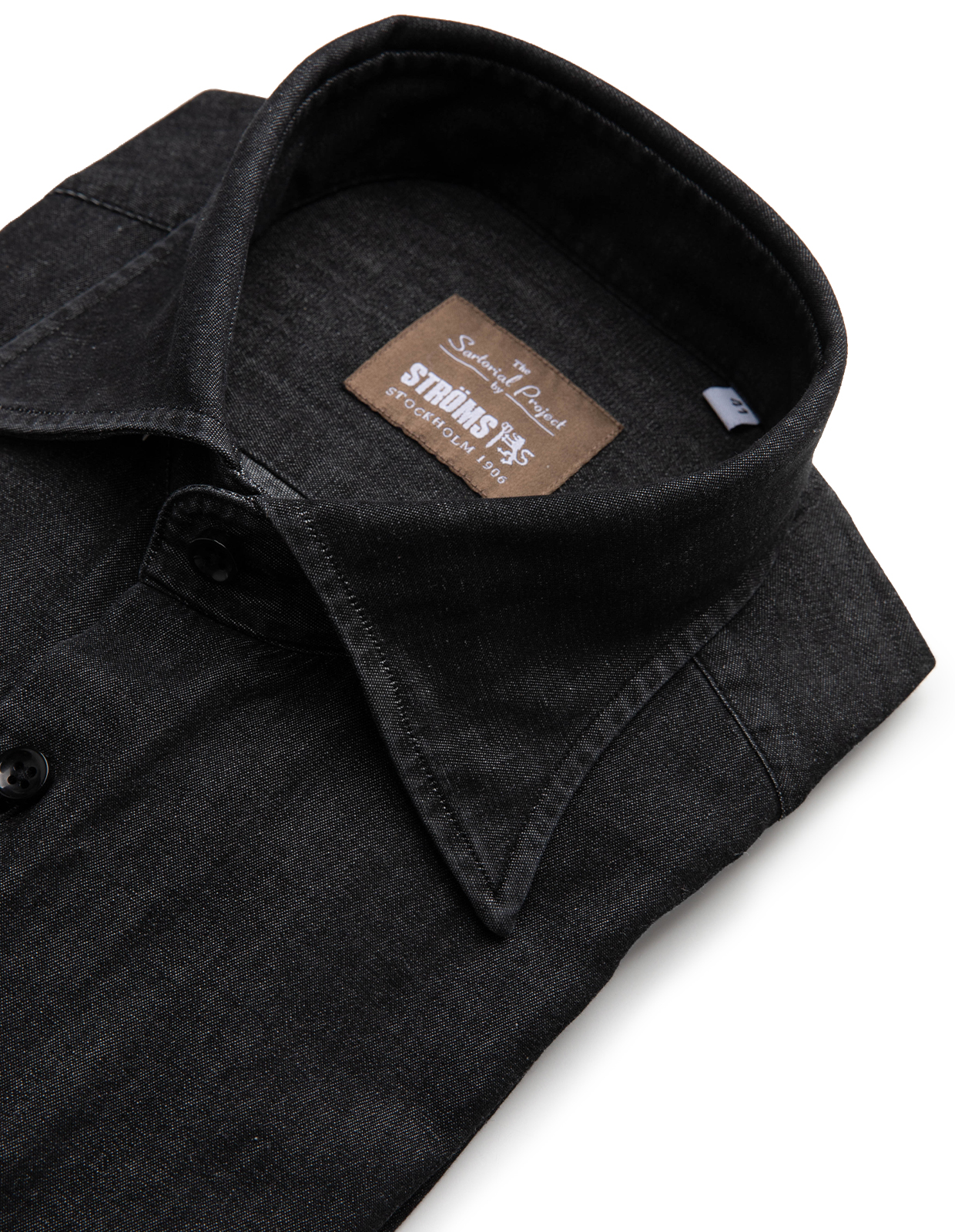 Sartorial Shirt Denim Tvättad Svart