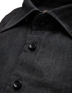 Sartorial Shirt Denim Tvättad Svart