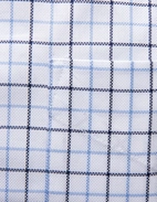 Regular Fit XLÄ Skjorta Button Down Oxford Tattersall Vit/Blå Ruta