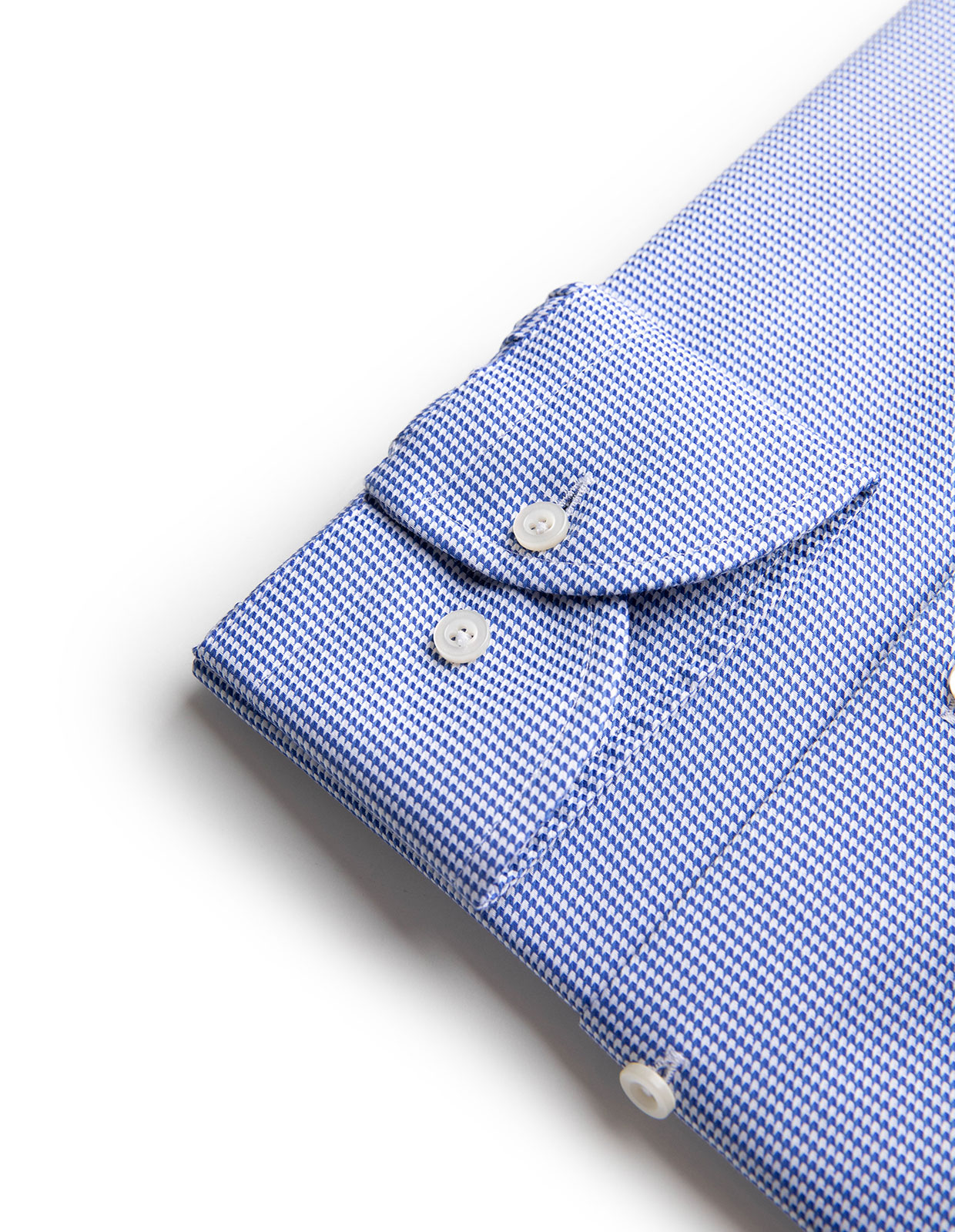 Slim Fit Skjorta Bomull Pepita Blå