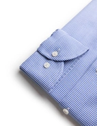 Slim Fit Skjorta Bomull Pepita Blå