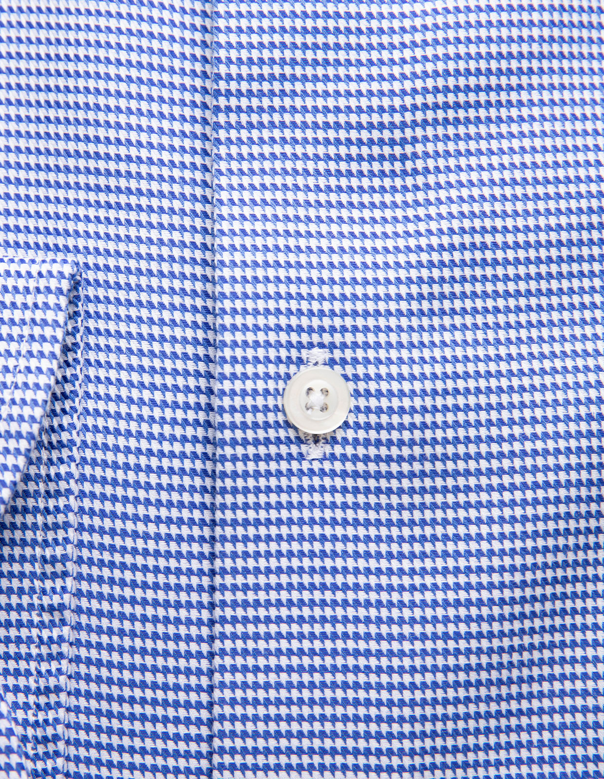 Slim Fit Skjorta Bomull Pepita Blå