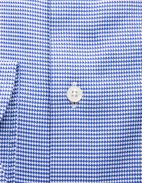 Slim Fit Skjorta Bomull Pepita Blå