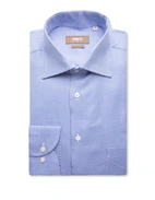 Regular Fit Skjorta Bomull Pepita Blå