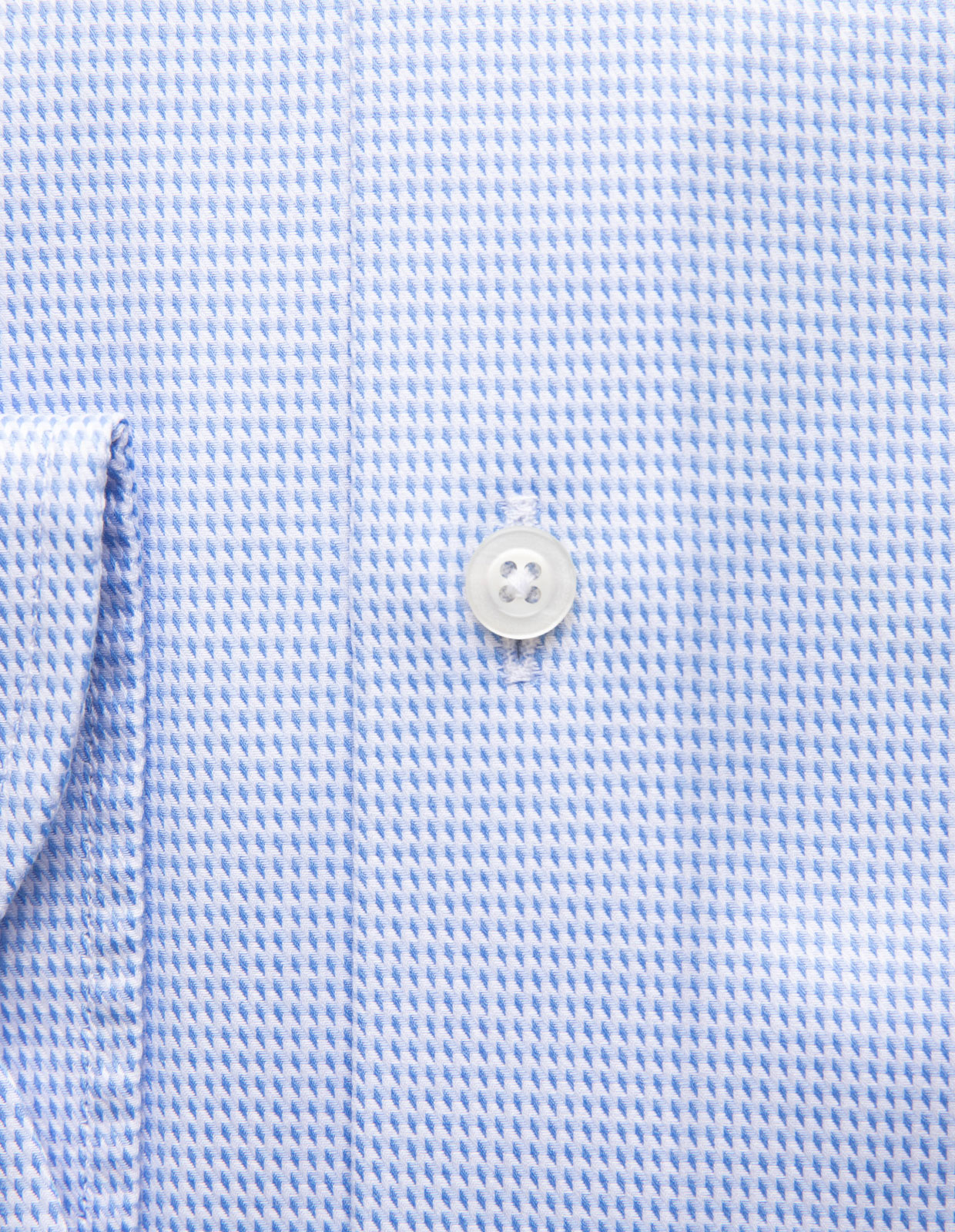 Slim Fit Skjorta Bomull Pepita Ljusblå