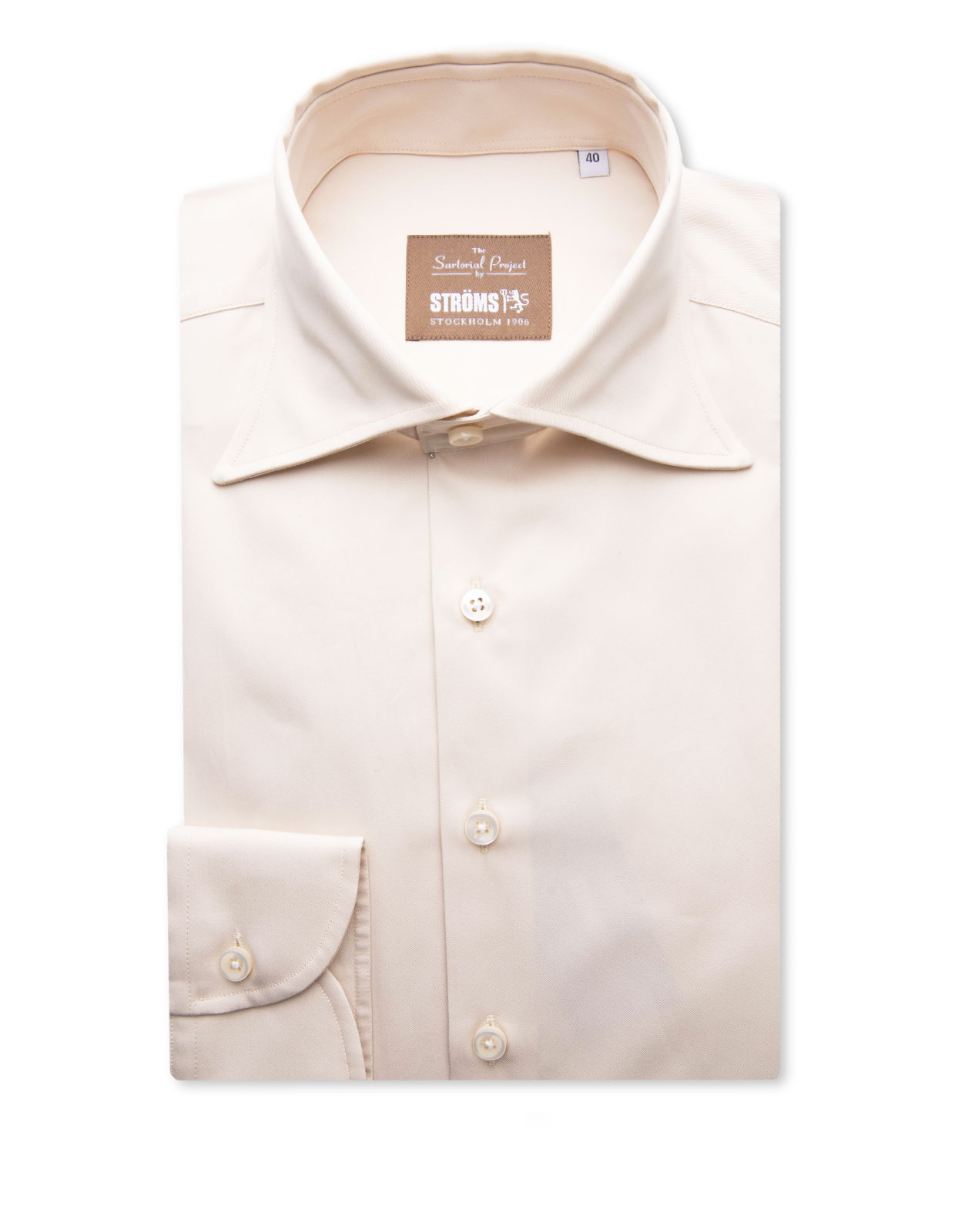 Sartorial Shirt Lättviktsbomull Ljusbeige