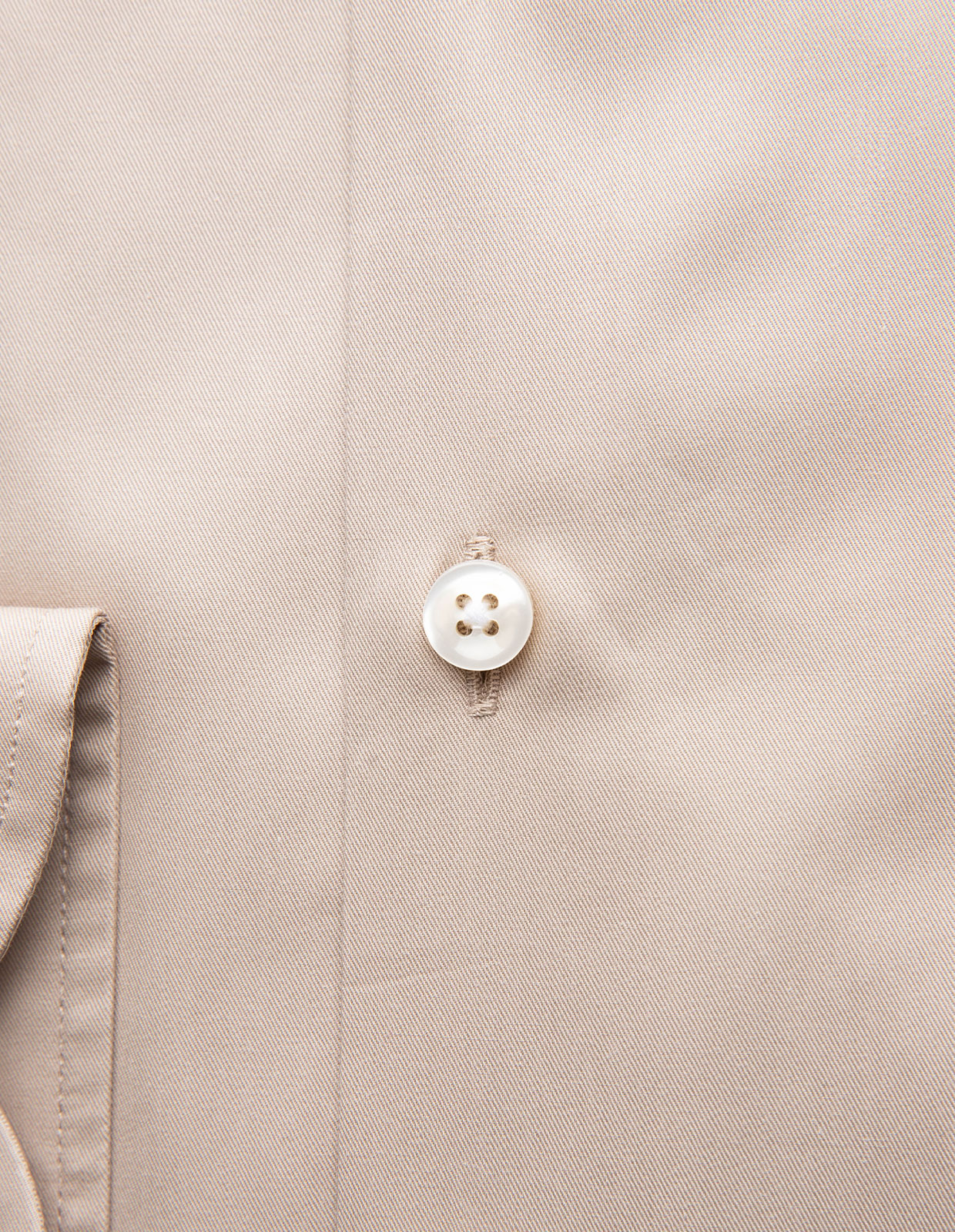 Sartorial Shirt Lättviktsbomull Mörkbeige 39