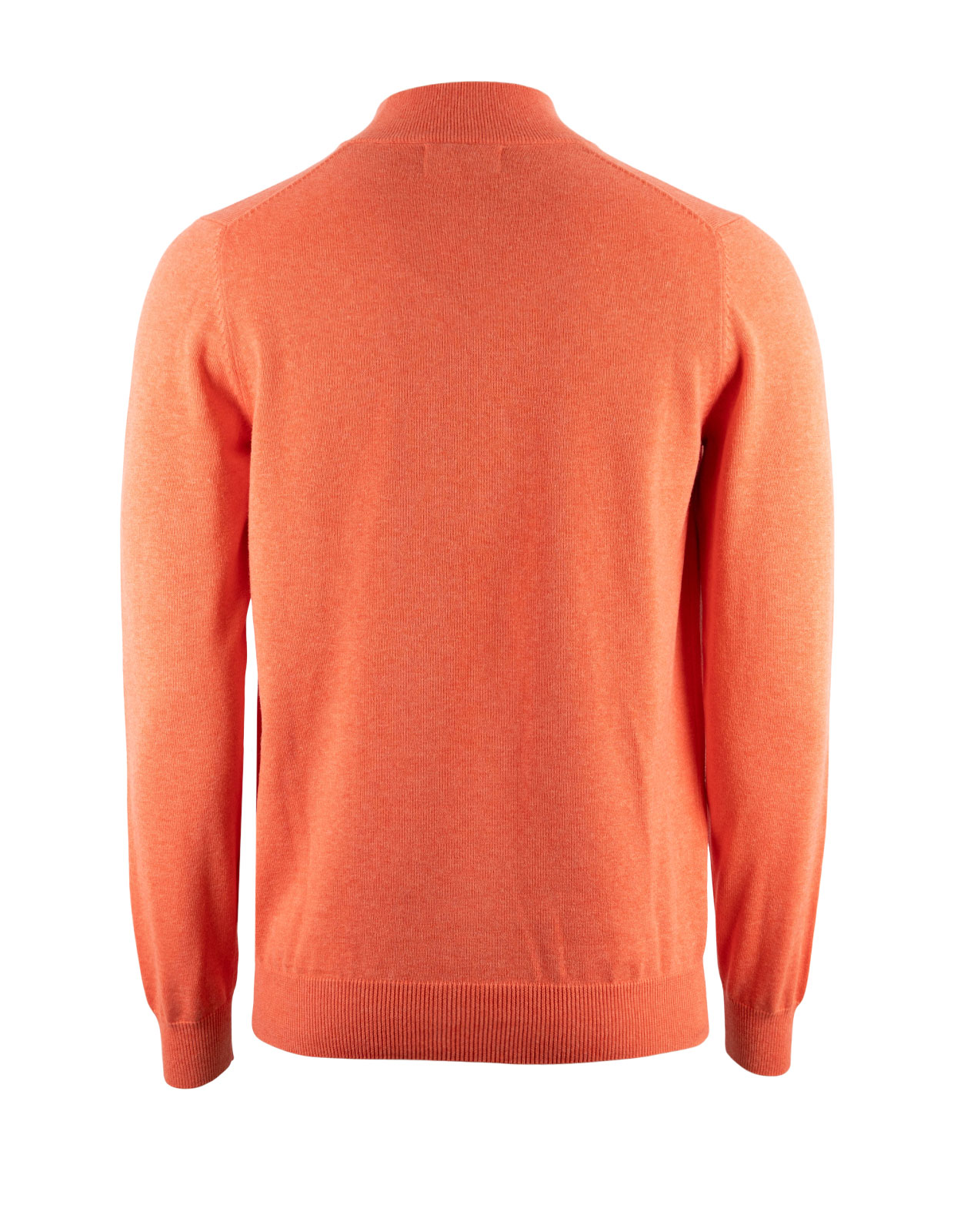 Selhurst Half Zip Bomull/Cashmere Korallröd