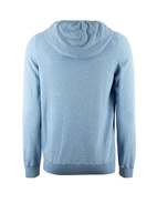 Gatsby Hoodie Merinoull Bomull Ljusblå