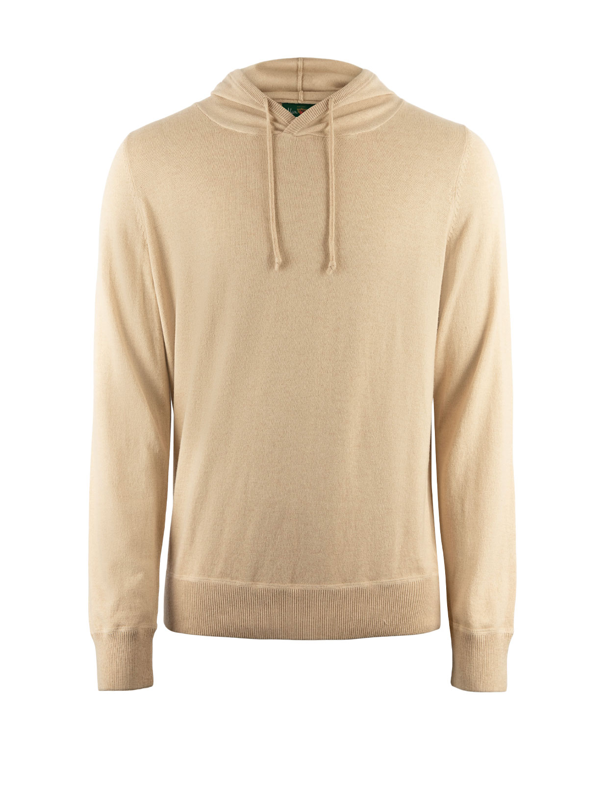 Gatsby Hoodie Merinoull Bomull Ljusbeige