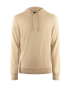 Gatsby Hoodie Merinoull Bomull Ljusbeige