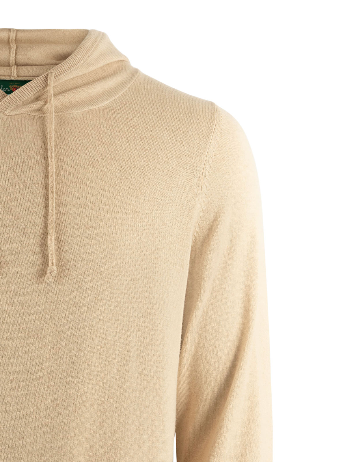 Gatsby Hoodie Merinoull Bomull Ljusbeige
