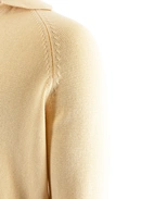 Sartorial Open Polo Långärmad Twisted Cotton Benvit