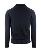 Sartorial Open Polo Långärmad Twisted Cotton Navy S