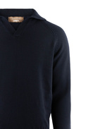 Sartorial Open Polo Långärmad Twisted Cotton Navy
