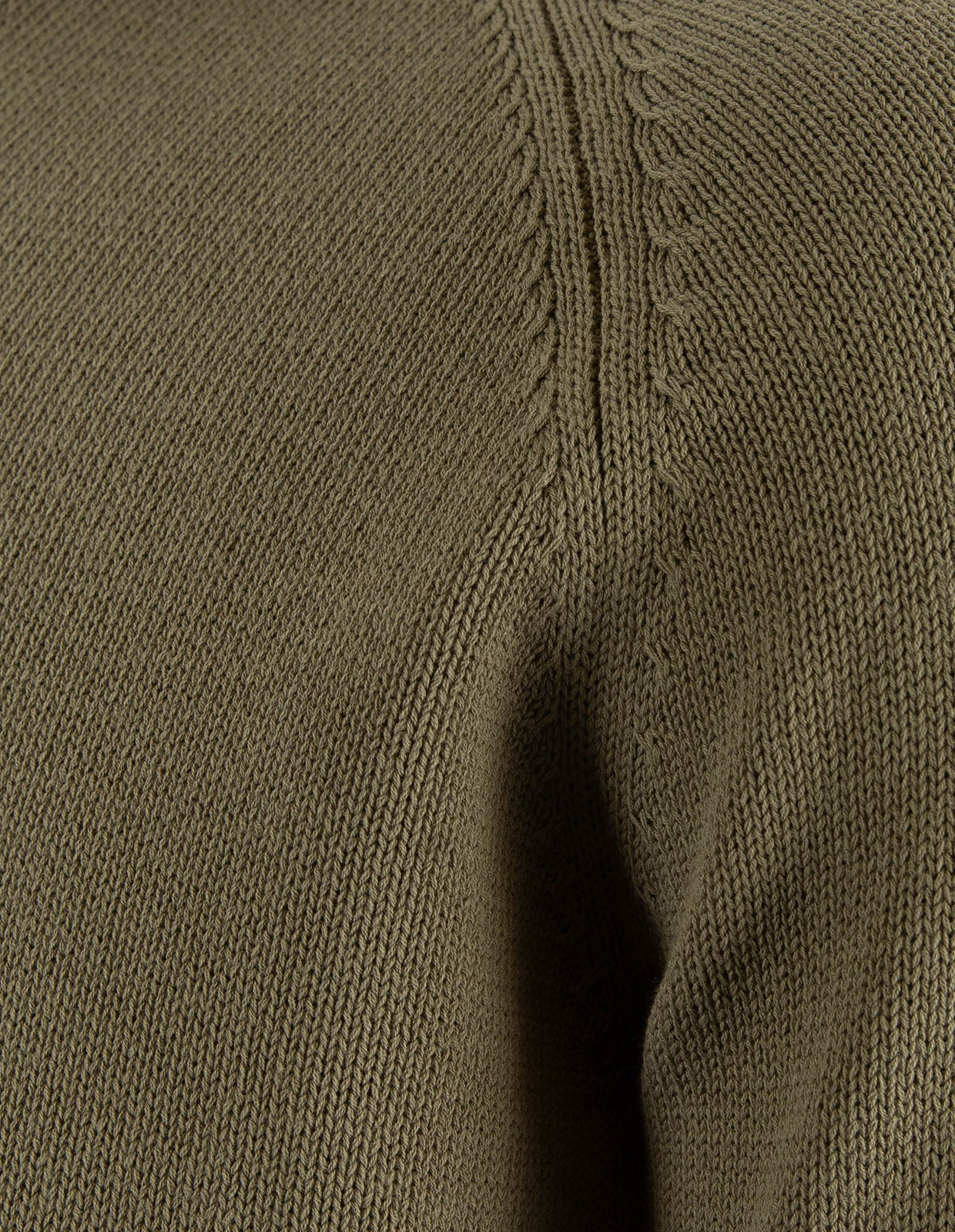 Sartorial Open Polo Långärmad Twisted Cotton Mossgrön