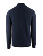 Half Zip Tröja Bomull Strukturstickad Navy M