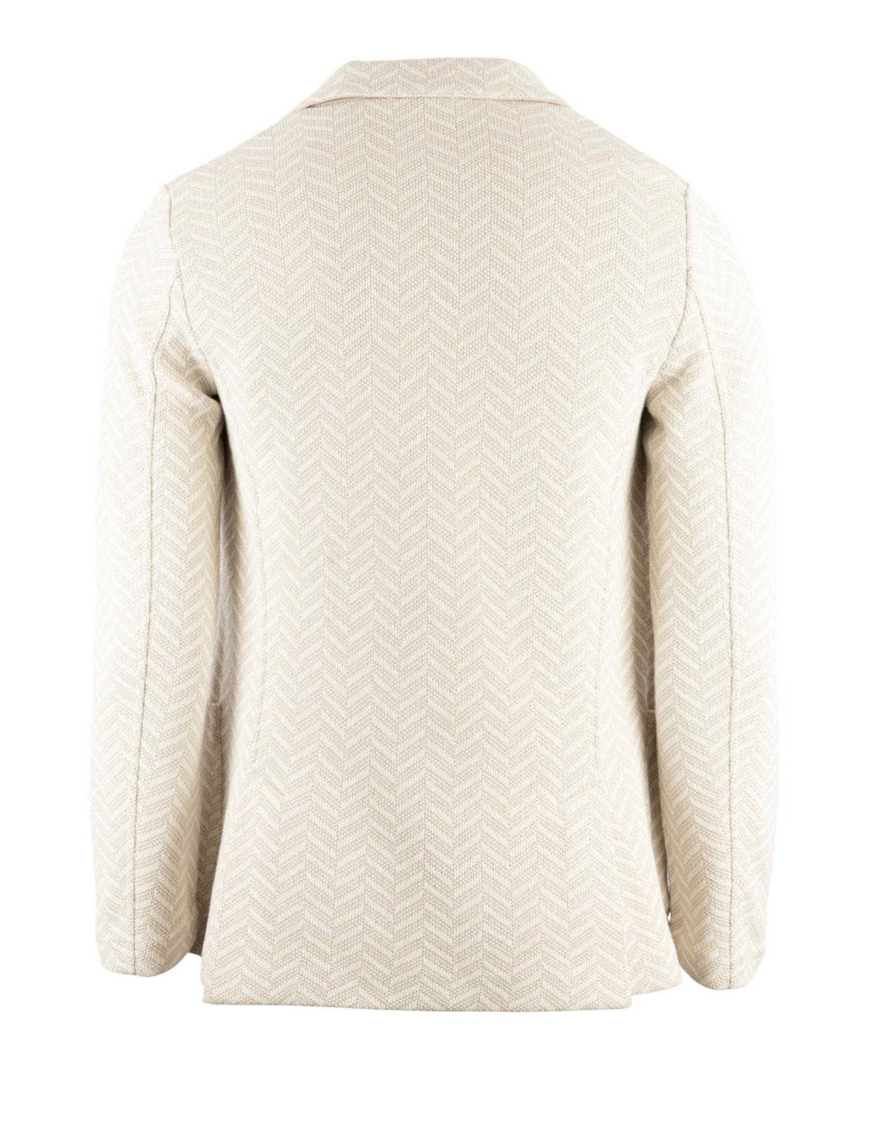 Jerseykavaj Bomull Fiskbensmönster Beige Fiskben