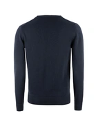 Rundhals Chunky Tröja Bomull Navy