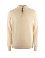 Selhurst Half Zip Bomull/Cashmere Ljusbeige