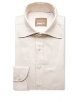 Sartorial Shirt Slub Cotton Beige