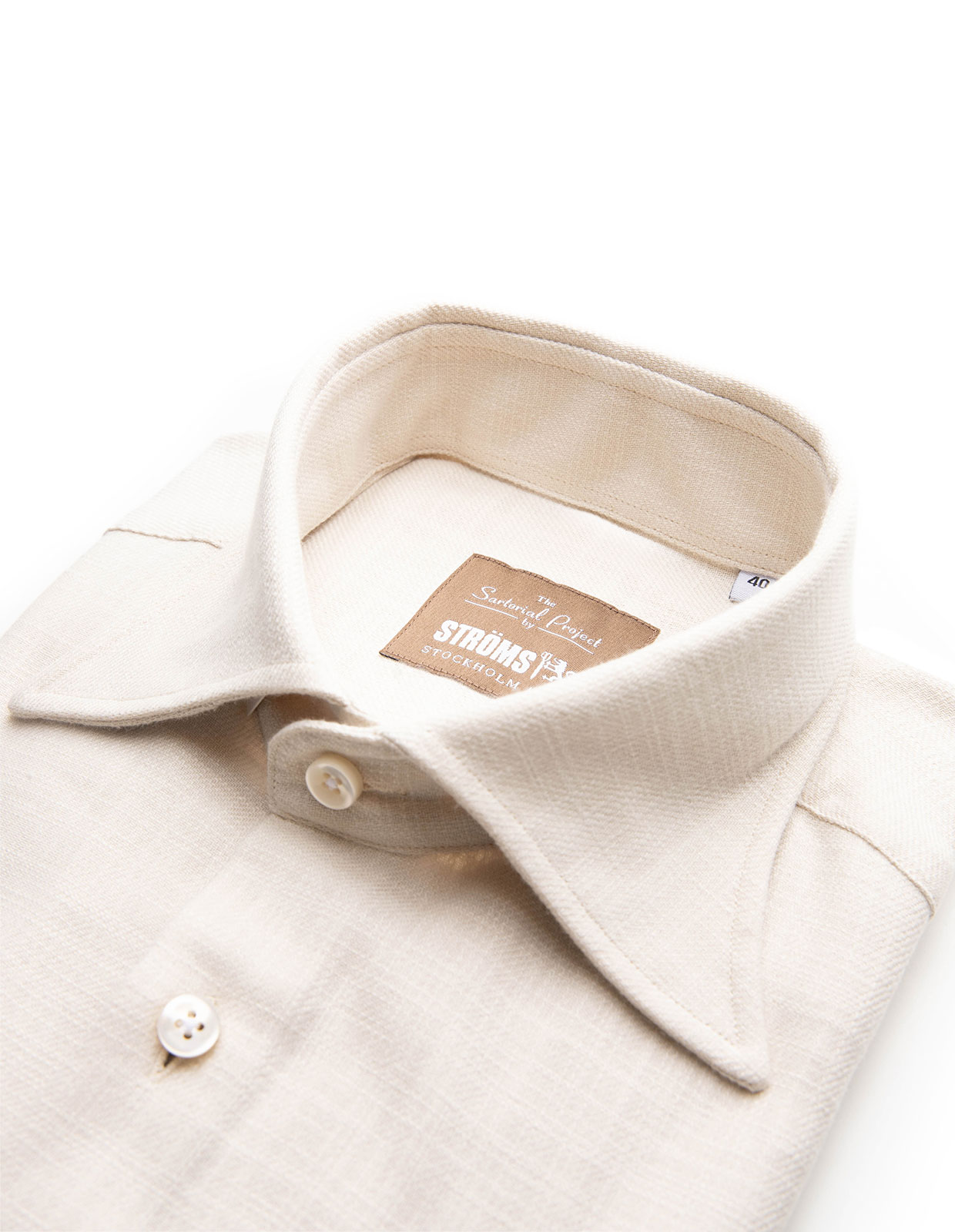 Sartorial Shirt Slub Cotton Beige